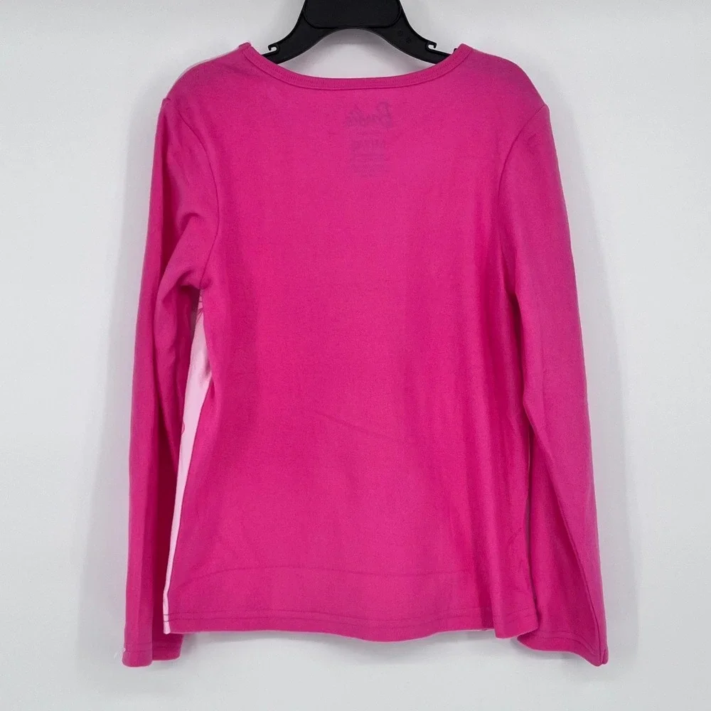 NWOT‎ Barbie Girls Pink Pajama Set 2 Piece Fleece Bow Logo Size Medium 7/8